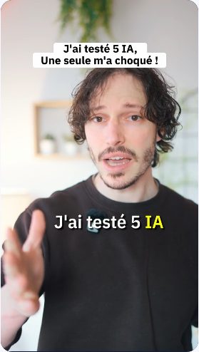 Vidéo UGC de Alexis : Cinq IA testées, une découverte à raconter, Retour d’expérience face caméra et sous-titres