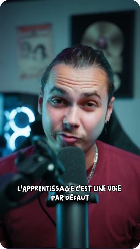 Vidéo UGC de Arthur : L’apprentissage dans le parcours professionnel, Extrait face caméra avec micro et sous-titres