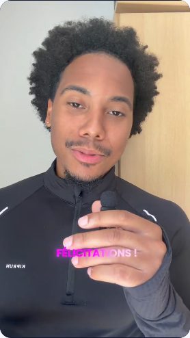 Vidéo UGC de Aymeric : Une prise de parole en tenue de sport, Vidéo face caméra au micro avec sous-titres
