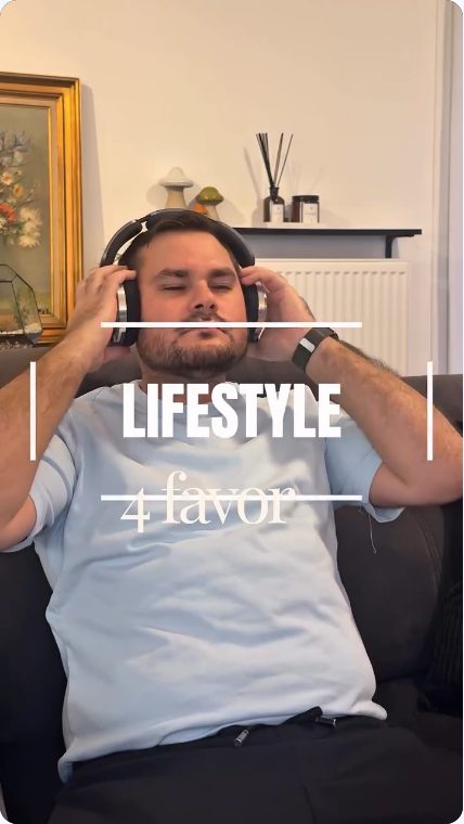 Vidéo UGC de Brice : Un moment de détente au casque, Montage lifestyle avec texte incrusté
