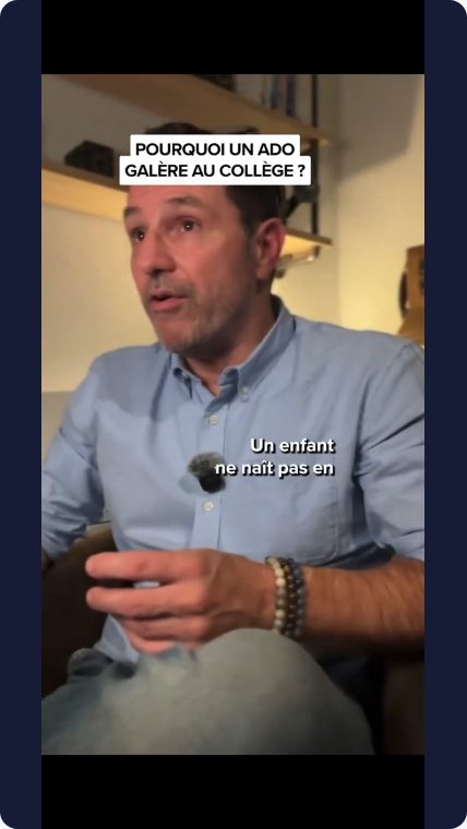 Vidéo UGC de Cédric : Pourquoi un adolescent rencontre des difficultés au collège, Extrait d’entretien avec sous-titres