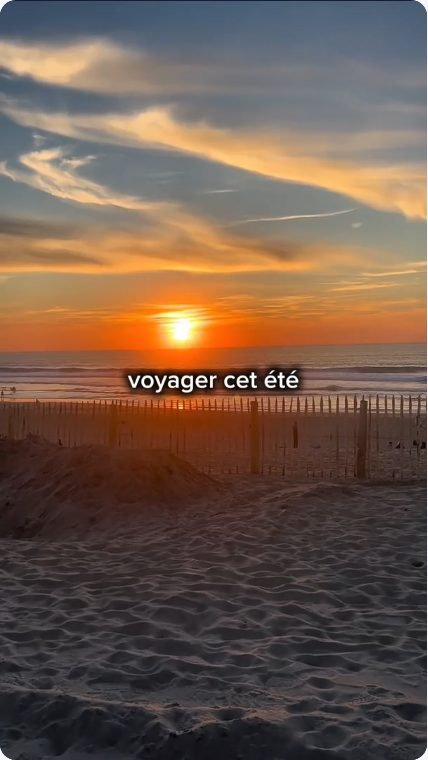 Vidéo UGC de Clément : Voyager l’été, côté océan, Montage de voyage au coucher du soleil