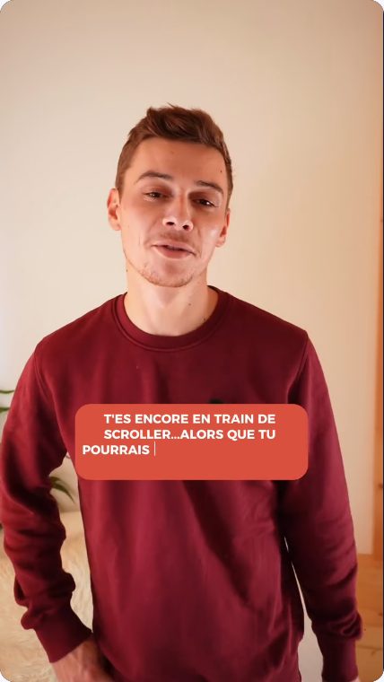 Vidéo UGC de David : Passer du défilement à l’action sur son téléphone, Prise de parole et démonstration sur écran mobile