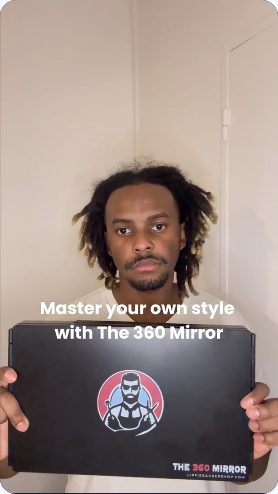 Vidéo UGC de Jaonary : The 360 Mirror, se coiffer sous plusieurs angles, Présentation de l’accessoire face caméra