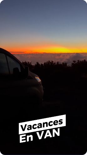 Vidéo UGC de Kévin : Des vacances en van au coucher du soleil, Montage de voyage et paysages