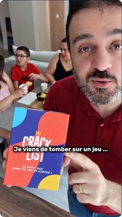 Vidéo UGC de Laurent : Crazy List, un jeu à partager à table, Présentation d’un jeu de société en situation