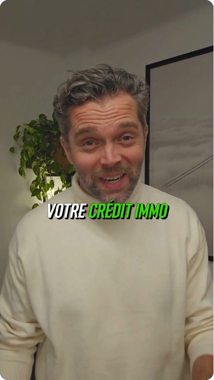 Vidéo UGC de Michaël : Le crédit immobilier en quelques mots, Prise de parole face caméra avec texte incrusté