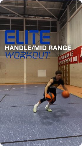 Vidéo UGC de Quentin : Dribbles et tirs à mi-distance au basket, Séance d’entraînement en gymnase
