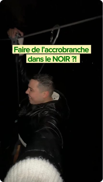 Vidéo UGC de Ramzi : De l’accrobranche dans le noir, Expérience de loisirs filmée en soirée