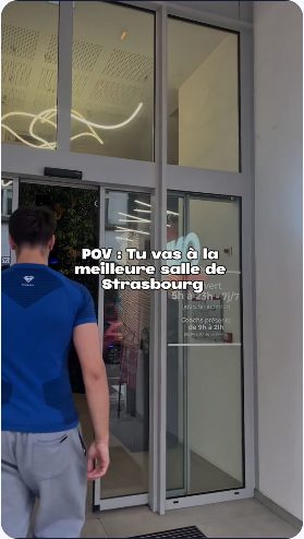Vidéo UGC de Théo : Une salle de sport à Strasbourg, Visite en situation avec texte incrusté